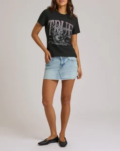 SADIE MINI DENIM SKIRT FLAP