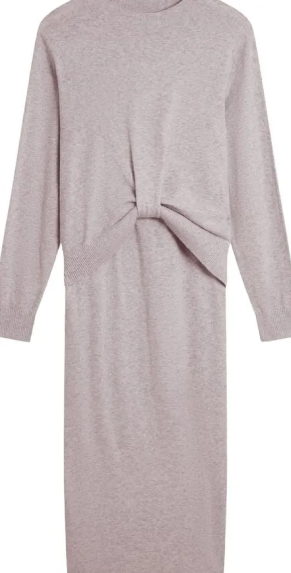 SAMANA Twist Waist Knit Midi Dress