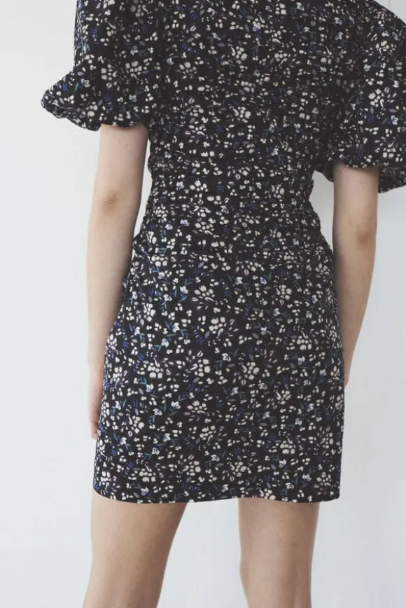 Sandrine Print Puff Dress