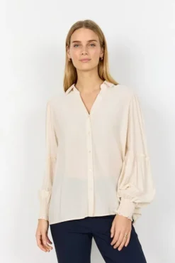 SC-BARBEL 2 Skjorte Creme