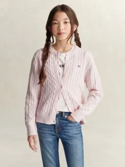 Shield Cable Knit Cardigan
