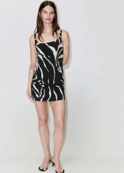 Short zebra print dress