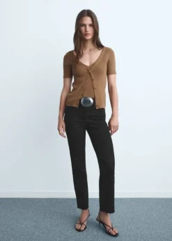 Sienna flared cotton cropped jeans