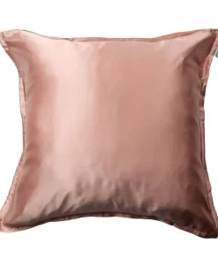 Silke örngott med blixtlås, 100 % mullbärsilke, 60x63 cm, rosa