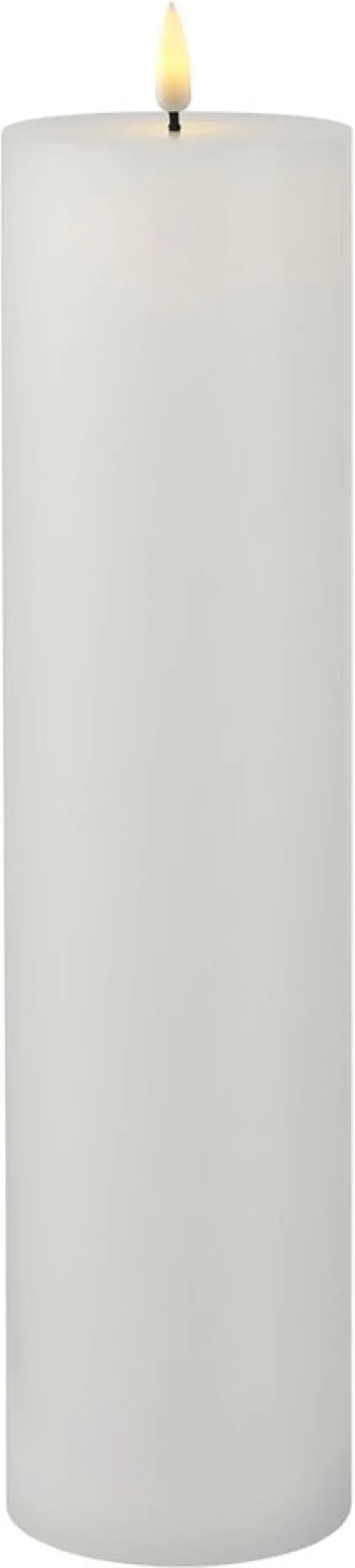 Sille Genopladelig, Ø7,5xH30cm, Hvid