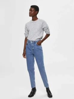 SLFLULU LS ALPACA BLEND KNIT O-NECK NOOS