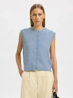 SLFLULU SL BUTTON O-NECK VEST NOOS