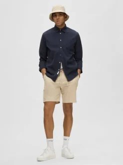 SLHCOMFORT-BRODY LINEN SHORTS W NOO