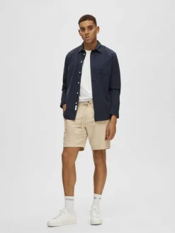 SLHCOMFORT-BRODY LINEN SHORTS W NOO