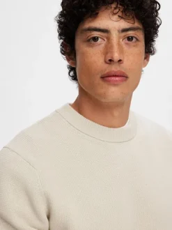 SLHDANE LS KNIT STRUCTURE CREW NECK