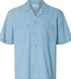SLHRLXCARLO DENIM SS SHIRT RESORT