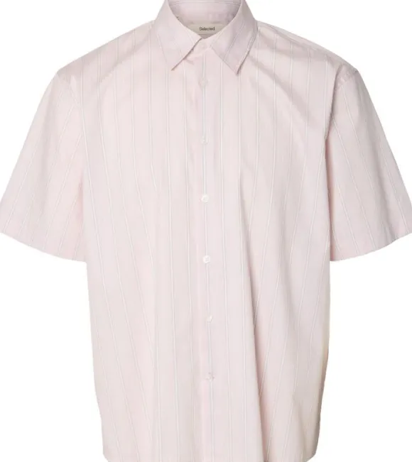 SLHRLXGEORGE DOBBY MIX SS SHIRT