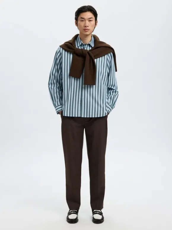 SLHRLXHENRIC STRIPE LS SHIRT