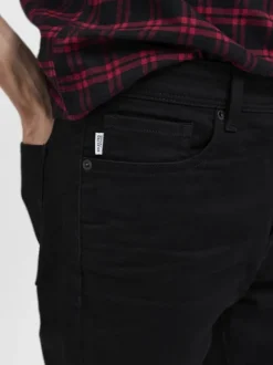 SLHSLIM-LEON 24001 BLACK ST JEANS W