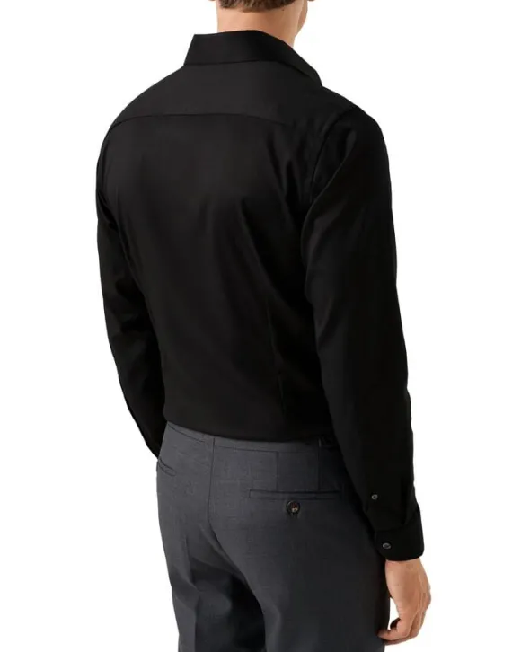 Slim Fit Black Signature Twill Shirt