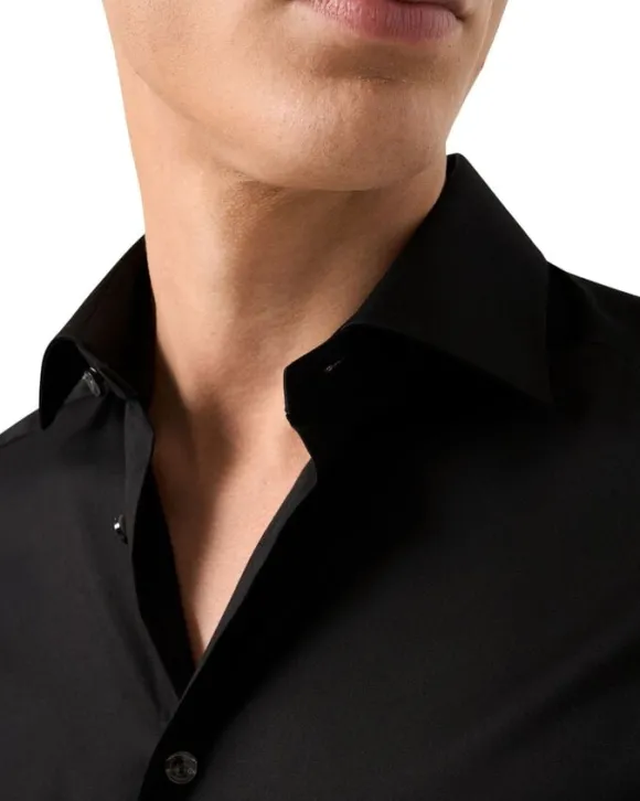 Slim Fit Black Signature Twill Shirt