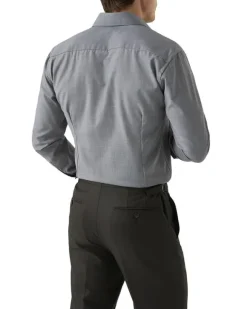 Slim Fit Brown Houndstoothmerino Wool Shirt