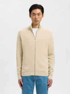 SLMDANE LS KNIT STRUCTURE FULL ZIP