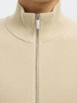 SLMDANE LS KNIT STRUCTURE FULL ZIP