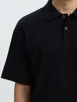SLMRELAXSIMON RIBBED SS POLO