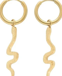 Snake hoop earrings