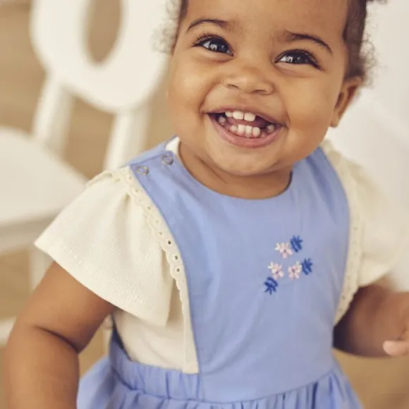 Spring pinafore dress baby