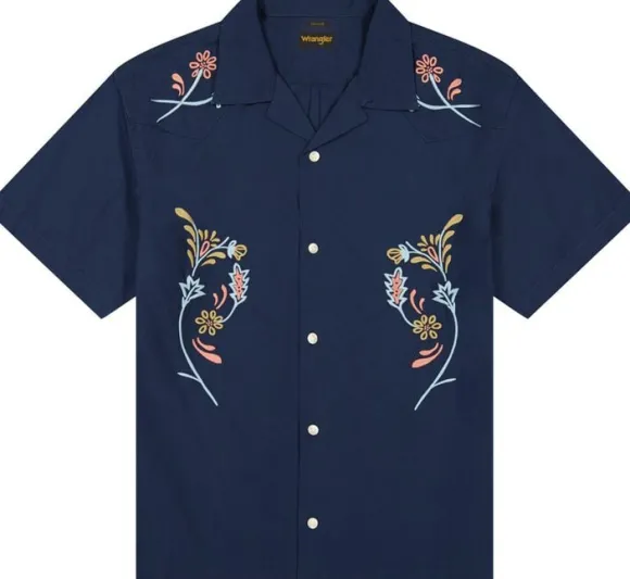 SS W RESORT SHIRT NAVY FLORAL