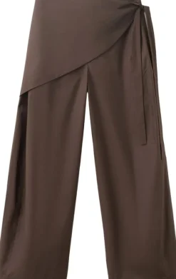 Straight-leg trousers with detachab