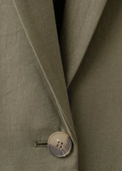 Straight suit jacket with lapel poc