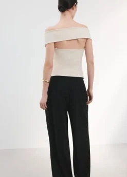 Strapless fitted top