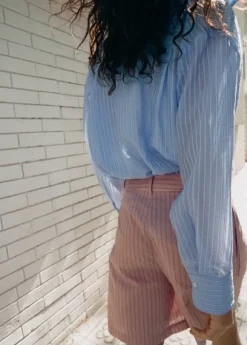 Striped lyocell shirt