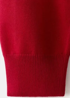 Striped polo-neck sweater