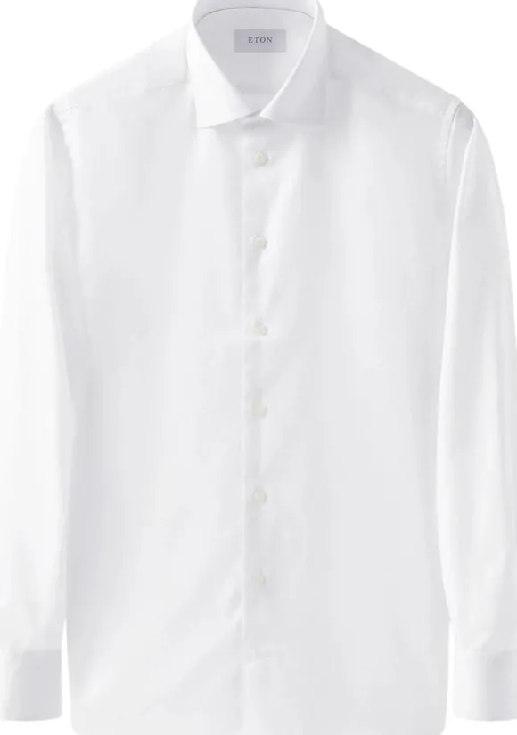 Super Slim Fit White Signature Twill Shirt