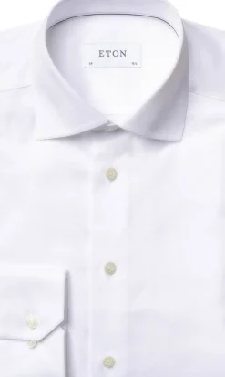 Super Slim Fit White Signature Twill Shirt