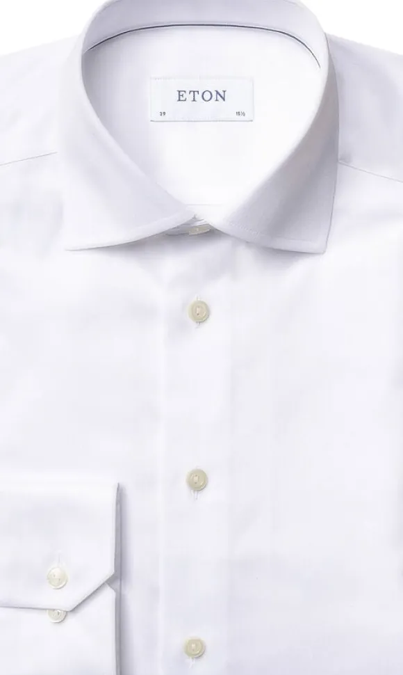 Super Slim Fit White Signature Twill Shirt