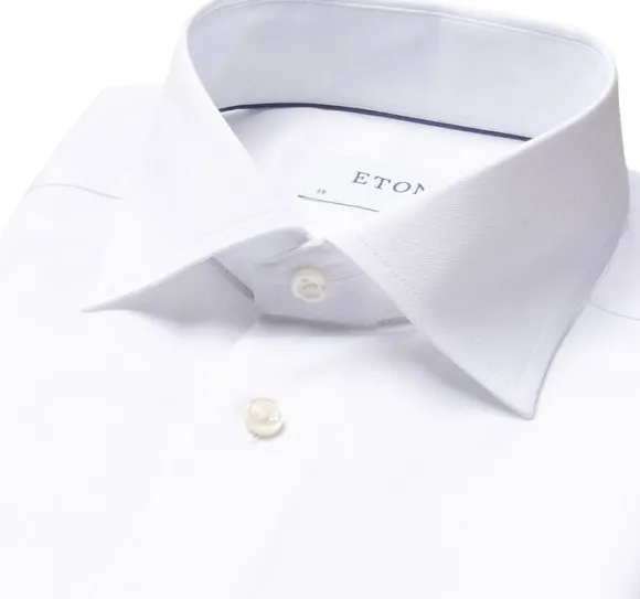 Super Slim Fit White Signature Twill Shirt