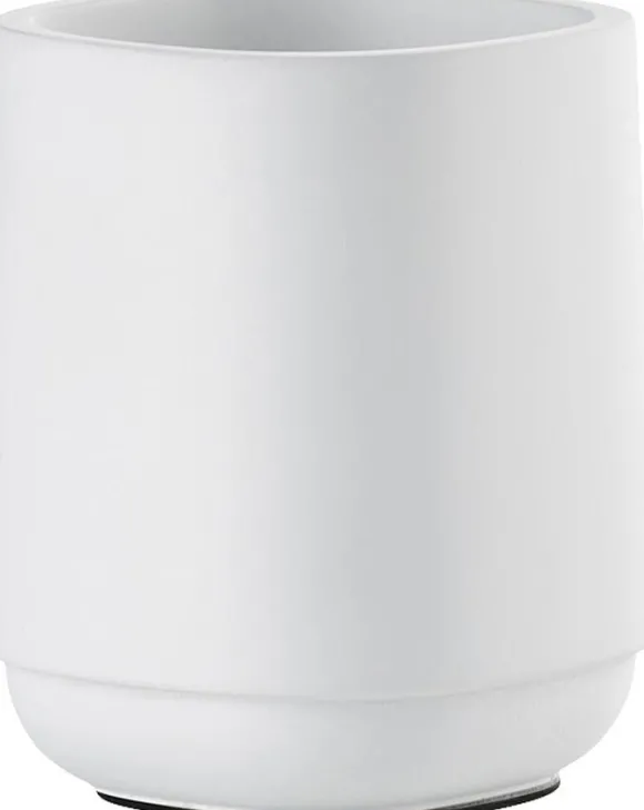 Tandborstmugg Time White