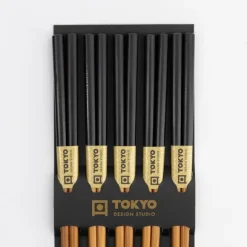 TDS Bamboo Chopstick Set/5 Black