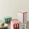 Tin Container-Small-Red and off-whi