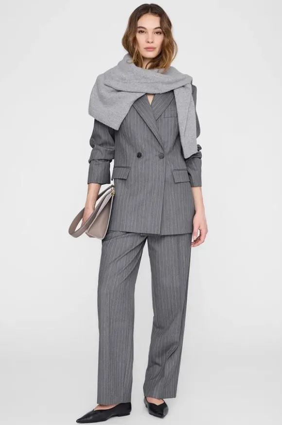 TIPHAINE BLAZER - LIGHT GREY PINSTRIPE