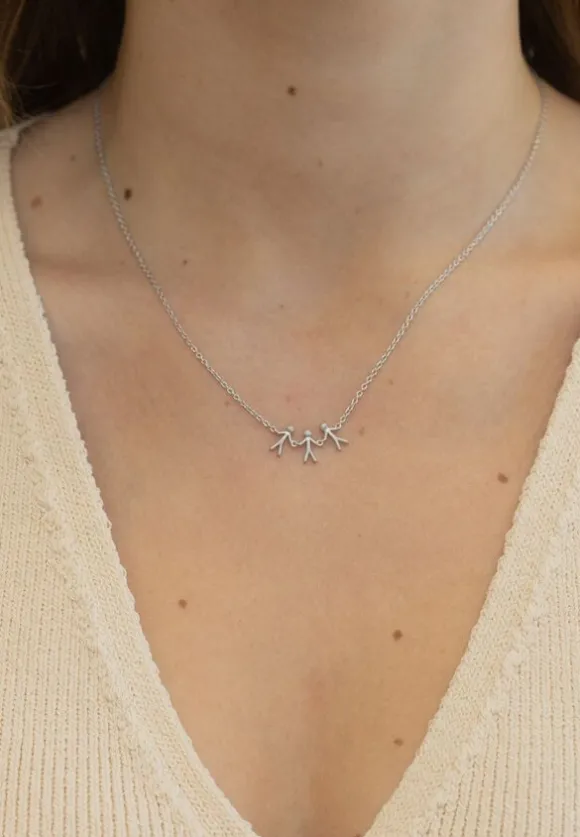 Together Family 3 necklace - silver