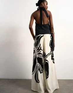 TSFIONA WIDE LEG TROUSERS WVN
