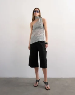 TSHANNY HALTER SCARF TOP WVN