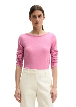 T-shirt, long sleeve, boat neck