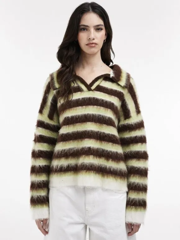 TSKAREN LS V-NECK KNIT POLO