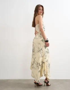 TSMANI ASYMMETRIC SLIP SKIRT WVN