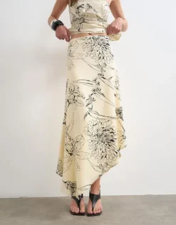 TSMANI ASYMMETRIC SLIP SKIRT WVN