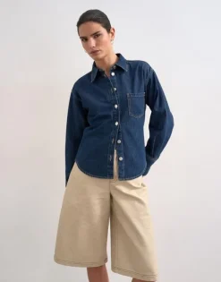TSSANNE DENIM CINCH SHIRT DNM