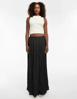 TSTHEA HR WAIST CRINKLE MAXI SKIRT