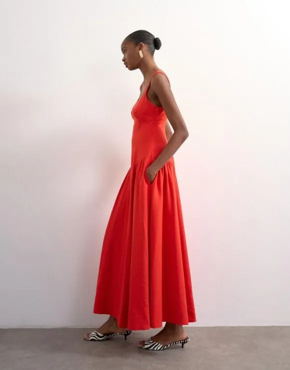 TSVIOLA SL MAXI DRESS WVN